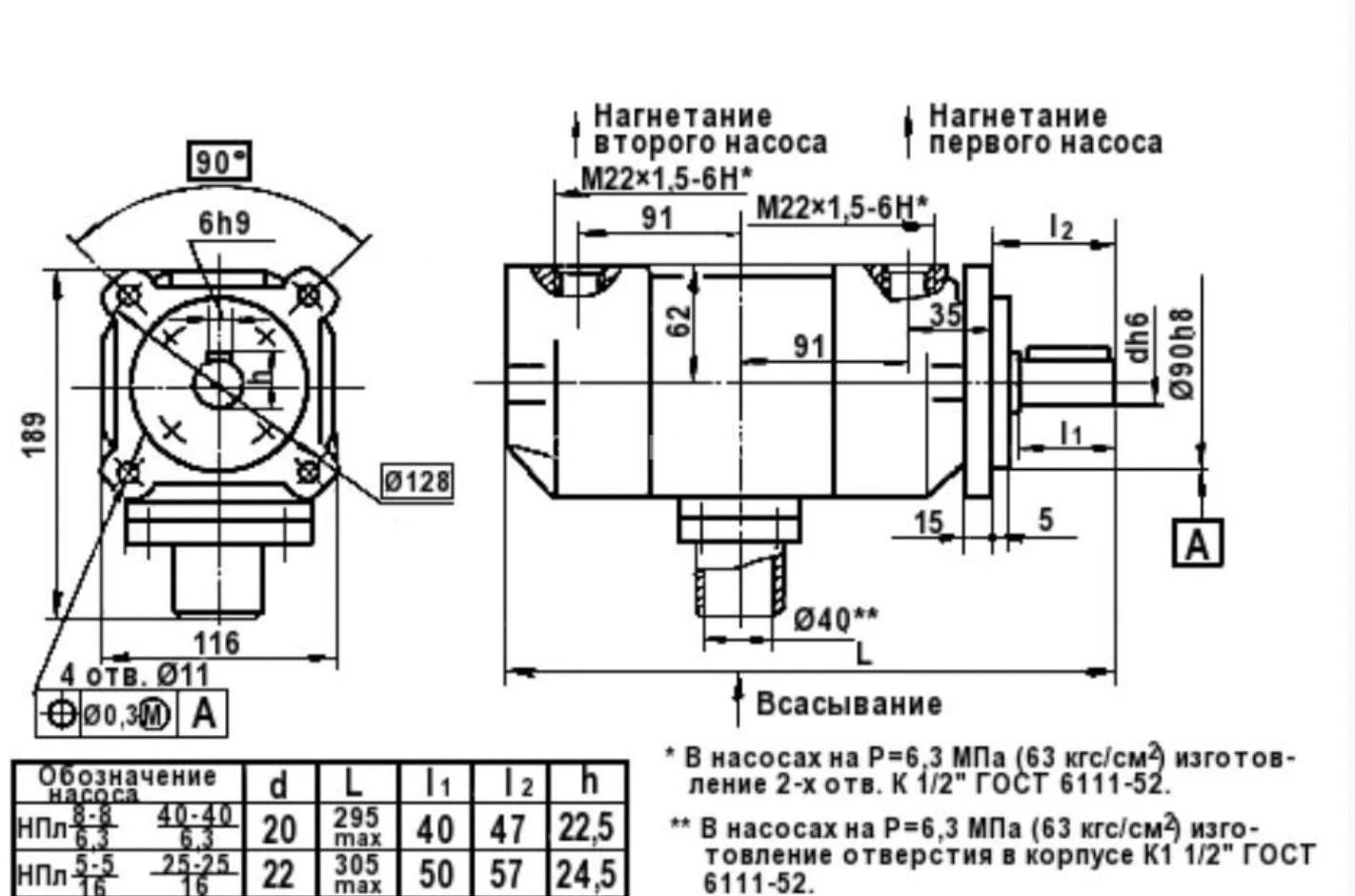 Title 1, пластинчатый насос НПл 12,5-25/6,3