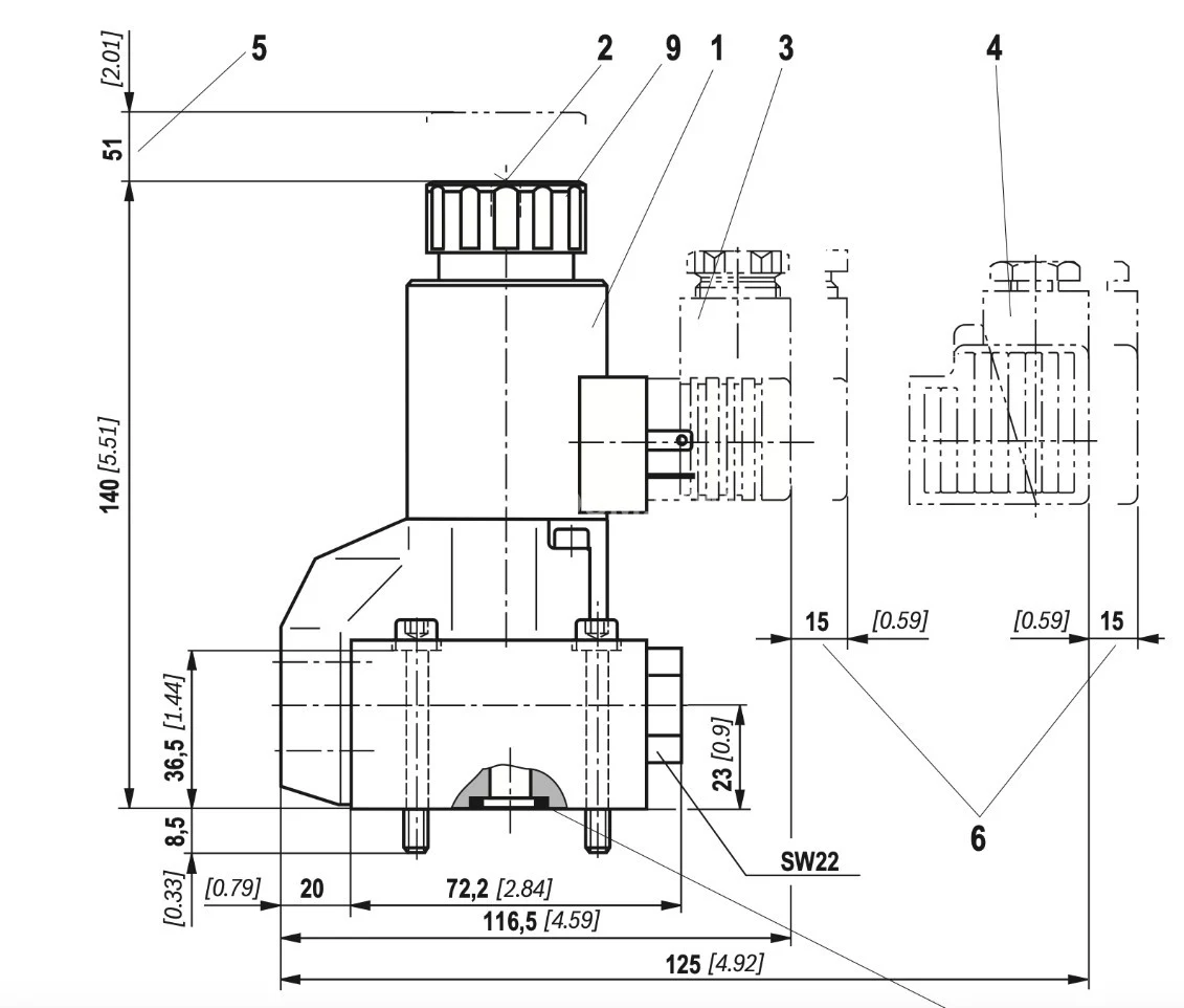 Title 2, Гидрораспределитель E-3SEH10 C60/420-6LG24 NETS...
